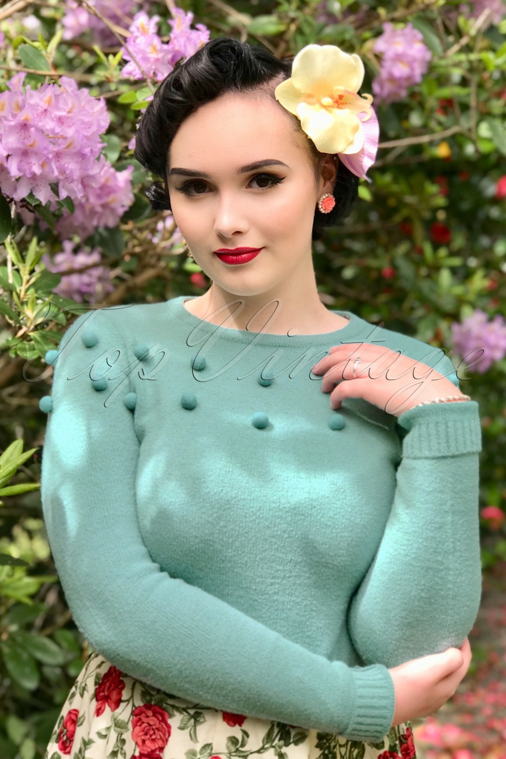 50s-barbara-pom-pom-jumper-in-mint-blue