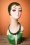 Splendette - TopVintage Exclusive ~ Luna Carved Pearl Necklace Années 20 en Vert Foncé 2
