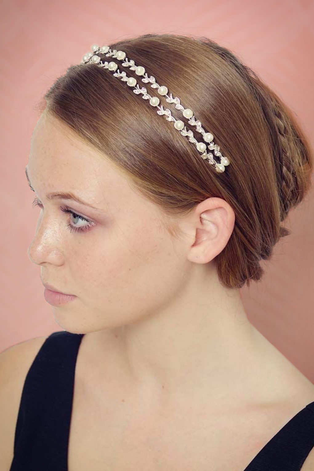 40s Sparkles and Pearls Hairband in Silver