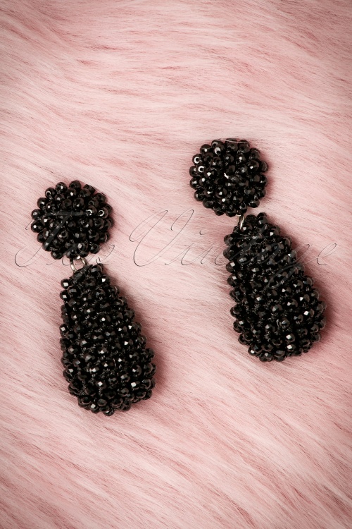 Day&Eve by Go Dutch Label - Maisie Beads Earrings Années 60 en Noir