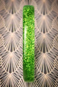Splendette - TopVintage Exclusive ~ 20s Fedora Midi Glitter Bangle in Leaf Green 2