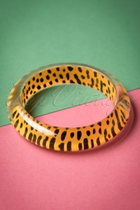 Splendette - TopVintage Exclusive ~ 20s Lily Midi Bangle in Leopard