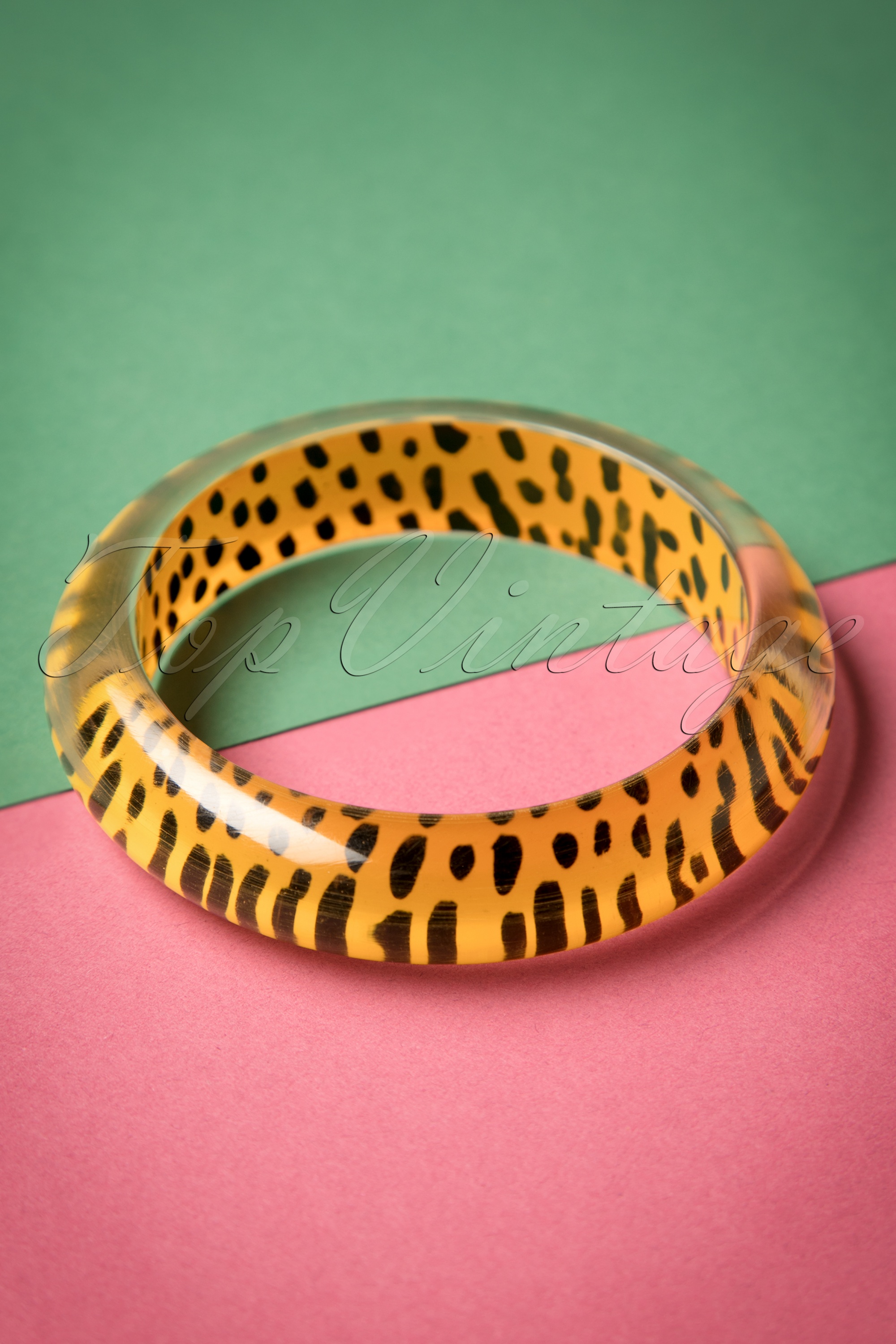 Splendette - Exclusief TopVintage ~ Lily Midi Bangle in Luipaard