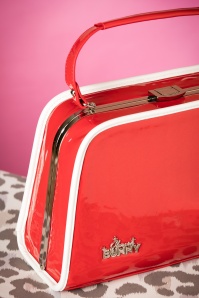 Glamour Bunny - Patent Glitter Box handtas in rood 2