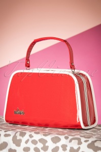 Glamour Bunny - Patent Glitter Box Handbag Années 50 en Rouge 3