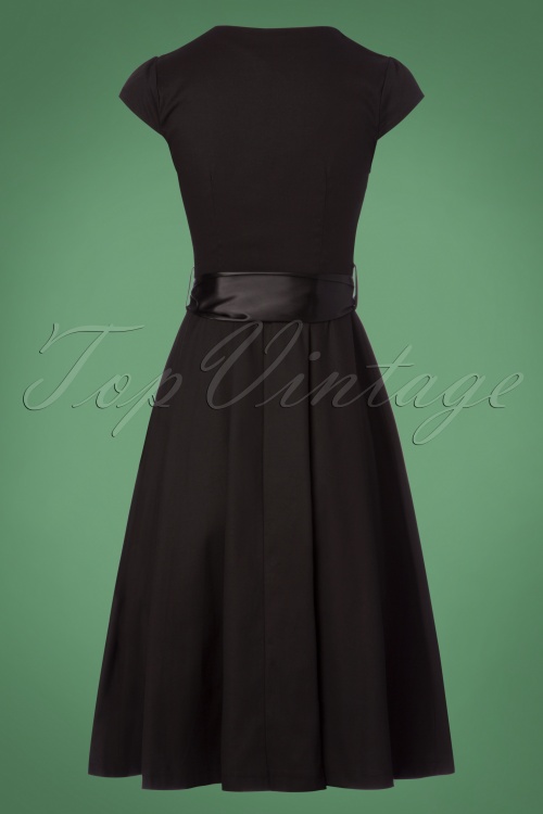 Lindy Bop - 50s Avery Swing Dress in Black 4