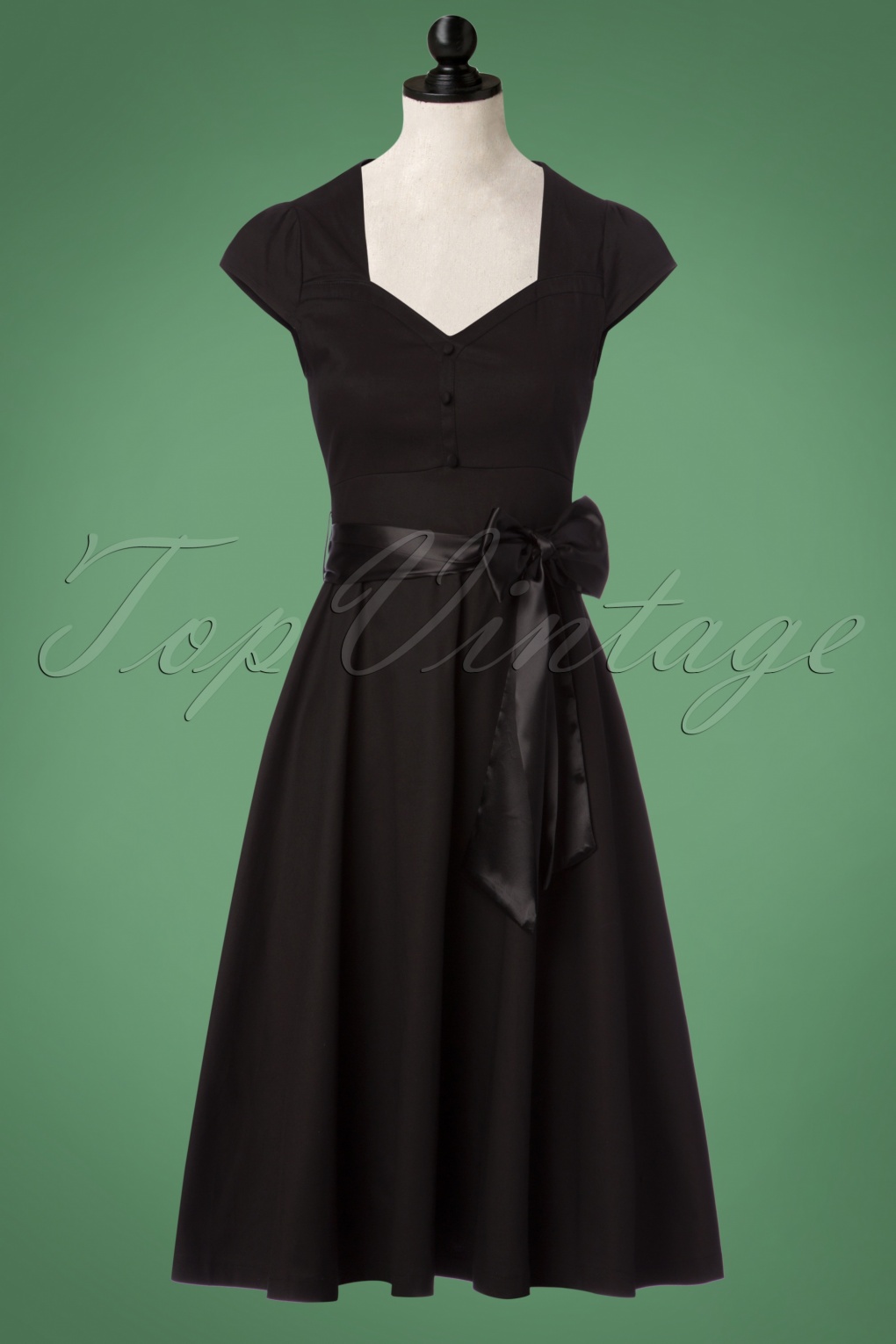 50s Avery Swing Dress in Black