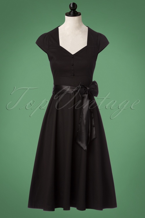 Lindy Bop - 50s Avery Swing Dress in Black