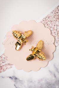 Lisa Angel - 70s Bumblebee Gold Plated Stud Earrings 3