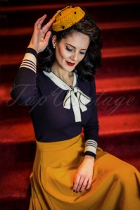 Steady Clothing - Beverly Swing-Rock mit hoher Taille in Senf 6