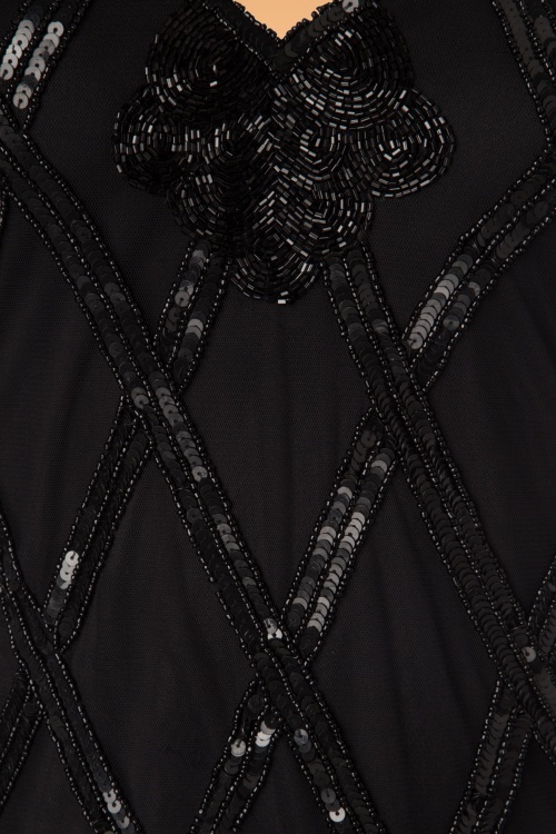 GatsbyLady - Liz Flapper-jurk in zwart 7