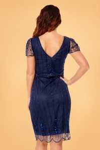 GatsbyLady - Downton Abbey Flapper-jurk in marineblauw 5