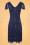 GatsbyLady - Downton Abbey Flapper Dress Années 20 en Bleu Marine 2