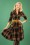 Miss Candyfloss - TopVintage Exclusive ~ Tatiana Dora Swing-Kleid mit Schottenmuster in Gelb und Marineblau
