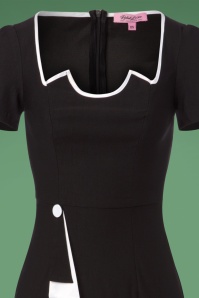 Rebel Love Clothing - 50s Cruella Pencil Dress in Black 3