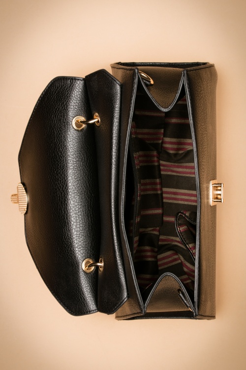 Kaytie - 60s Classy Jane Handbag in Black 4