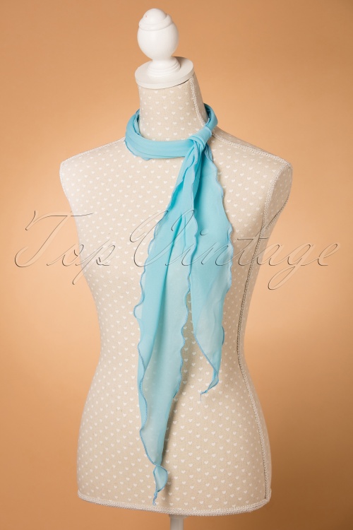 ZaZoo - Chiffon sjaal in hemelsblauw 3