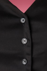 Collectif Clothing - Mona blouse met 3/4 mouwen in zwart 3