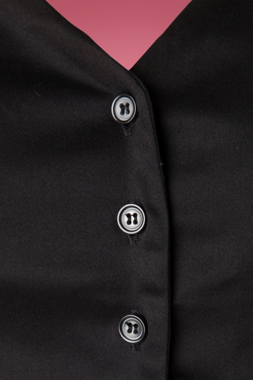 Collectif Clothing - Mona blouse met 3/4 mouwen in zwart 3