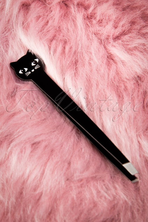 Sass & Belle - Black Cat Nail Buffer and Clippers Années 60