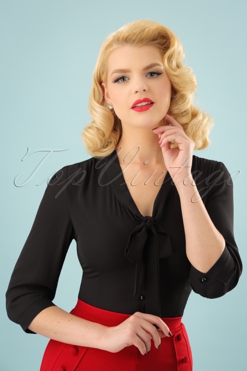 Banned Retro - 50s Fly Away Shirt in Black 3