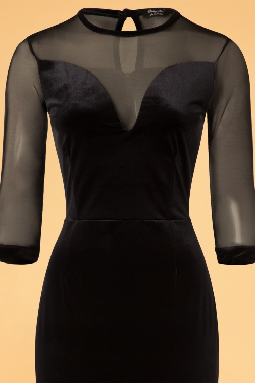 black velvet mesh dress