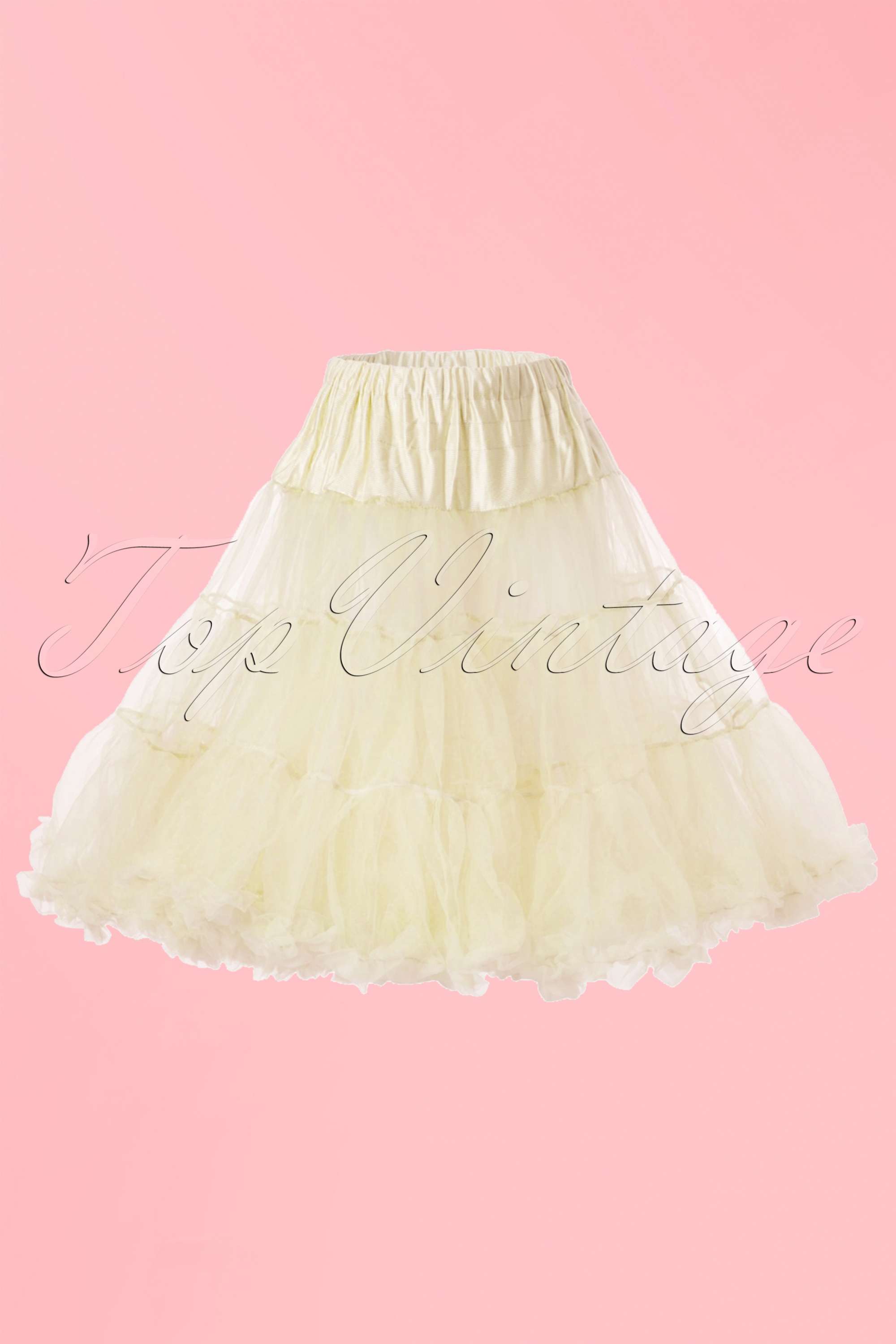 Bunny - Retro chiffon petticoat in crème 3