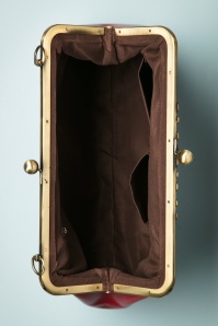 Kaytie - Vintage tas met Kisslock-sluiting met frame in rood 5