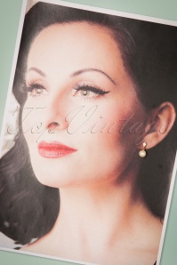 Viva by Tendenza - Carole Classic Pearl Earrings Années 50 en Doré 2