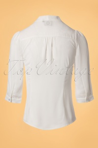 Banned Retro - 50s Fly Away Shirt in White 4