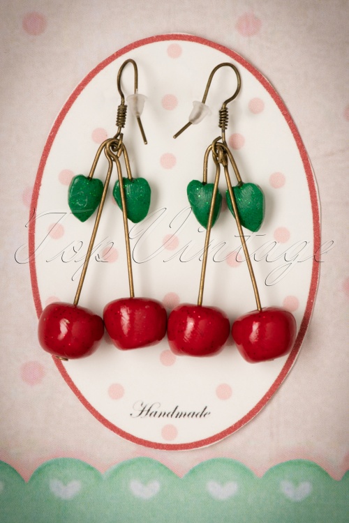 Sweet Cherry - Süße funkelnde Kirschen-Ohrringe in Rot 3
