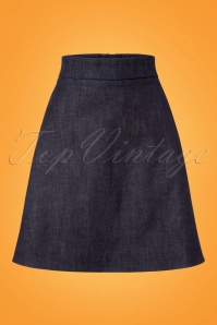 Danefae - 60s London Skirt in Denim Blue 2