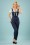 Collectif Clothing - Debra Denim Dungarees Années 50 en Bleu Marine 2