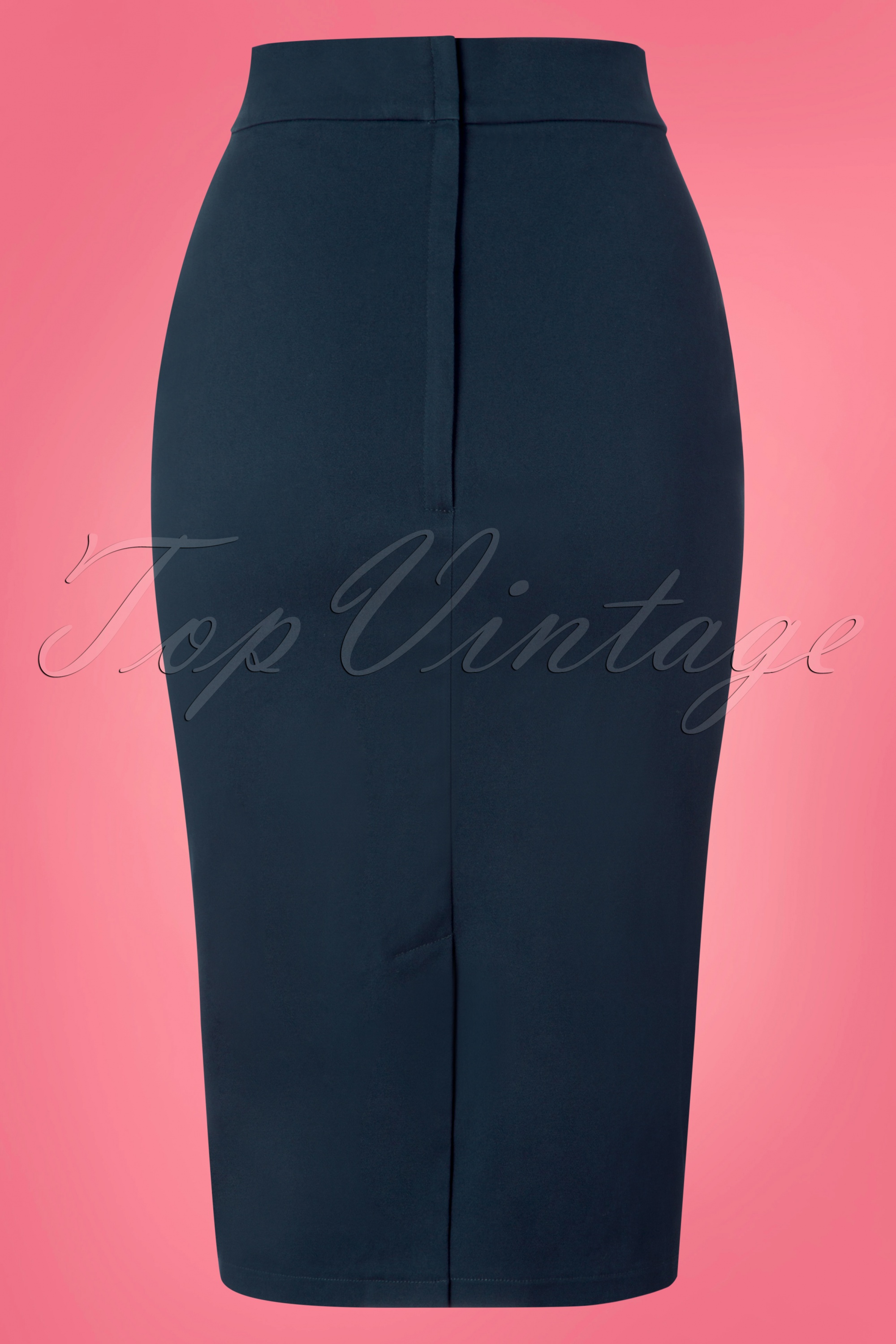 Collectif Clothing - Charlotte pencilrok in marineblauw 6