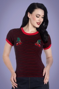 Bunny - 50s Ellie Top in Black and Red 2