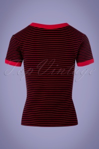 Bunny - 50s Ellie Top in Black and Red 4