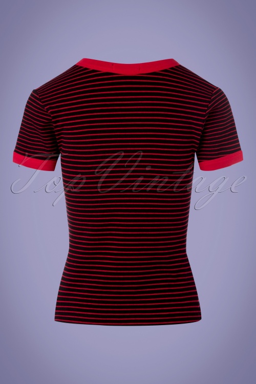 Bunny - 50s Ellie Top in Black and Red 4