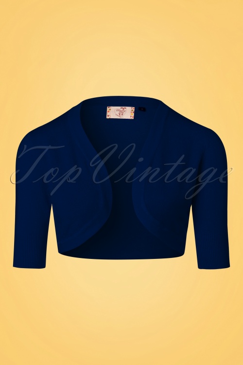 Banned Retro - Hudson-Bolero in Marineblau 2