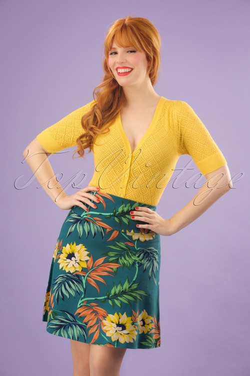 King Louie Border Skirt Marisol in Parade Blue 23089 20171221 1W