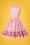 Lindy Bop Audrey Pink Floral Border Swing Dress 24575 20180102 0013w