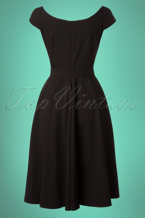 Glamour Bunny - 50s Gwenn Swing Dress in Black 5