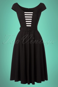 Glamour Bunny - 50s Gwenn Swing Dress in Black 3