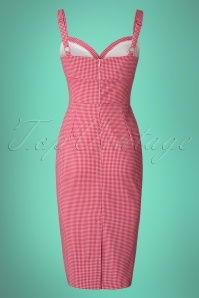 Glamour Bunny - 50s Cindy Pencil Dress in Red Gingham 3