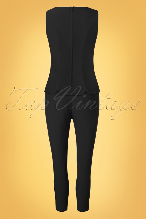Glamour Bunny - 50s Donna Capri Suit Top in Black 6