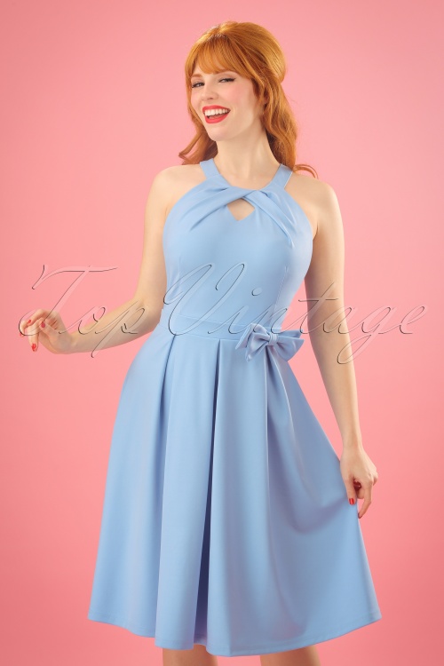 baby blue swing dress