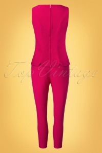 Glamour Bunny - 50s Donna Capri Suit Top in Hot Pink 6