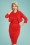 Lindy Bop - Maybelle jacquard tweelingset in rood 2