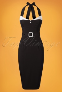 Glamour Bunny - 50s Alice Pencil Dress in Black 3