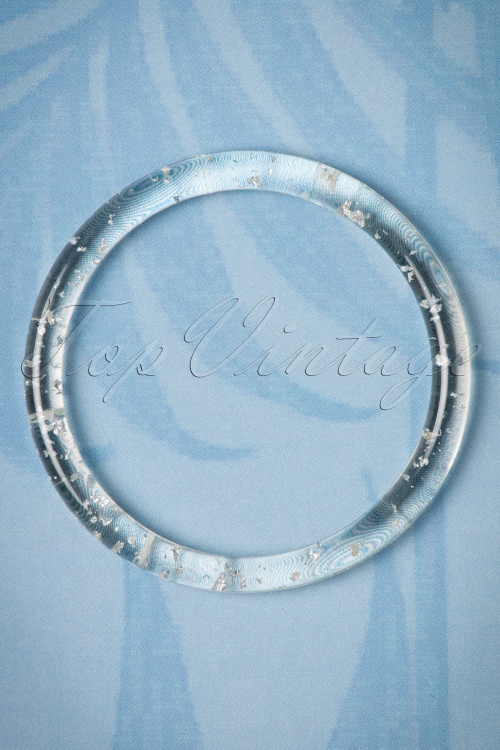 Collectif Clothing - 50s Dainty Bangle Bracelet in Clear