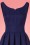 Lindy Bop - 50s Felicia Brocade Swing Dress in Berry Blue 3